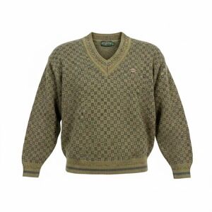 Vintage 1992 Scofield 100% Wool Sweater Mens Large Korean Knit v neck Heritage